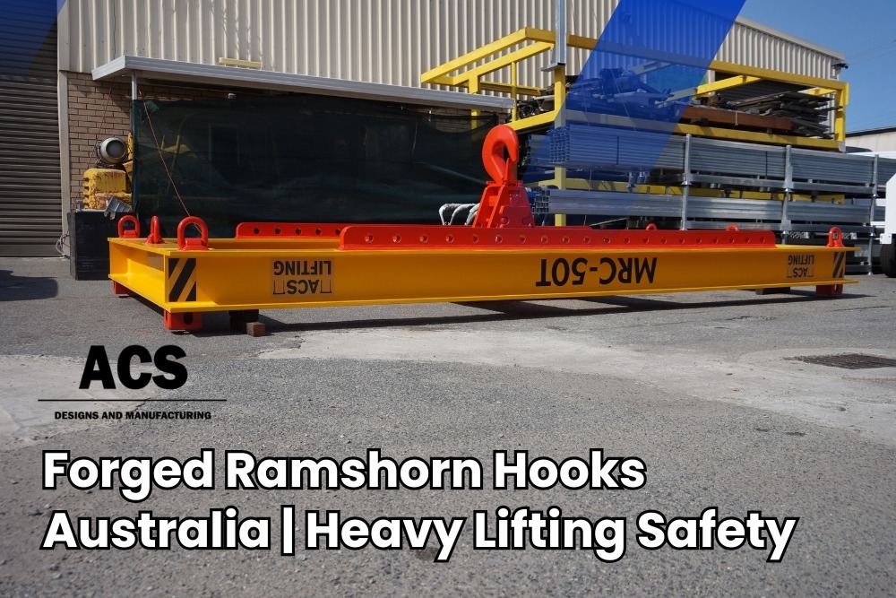 Forged steel Ramshorn hook for 50-tonne heavy lifting crane.